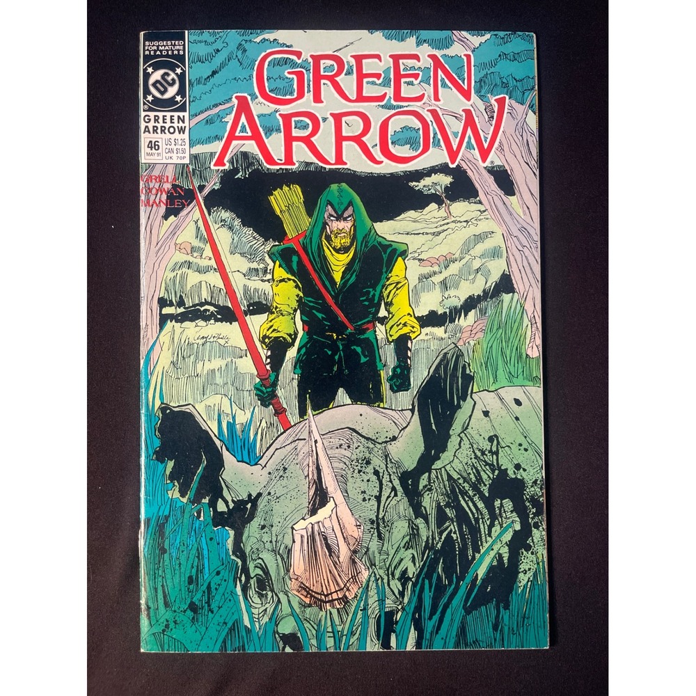 DC Comics Green Arrow 46 May 1991‎ Mike Grell Copper Age Steven Seagal Ad
